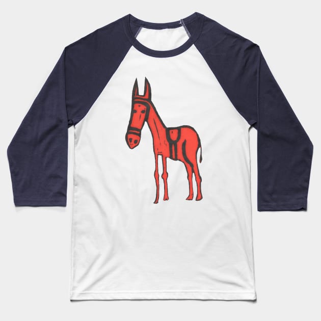 Donkey Do, Orange. Baseball T-Shirt by krisevansart